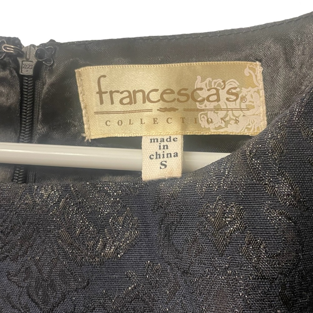 Francesca's Collection Navy Metallic Party / Holiday Dress - Picture 5 of 10